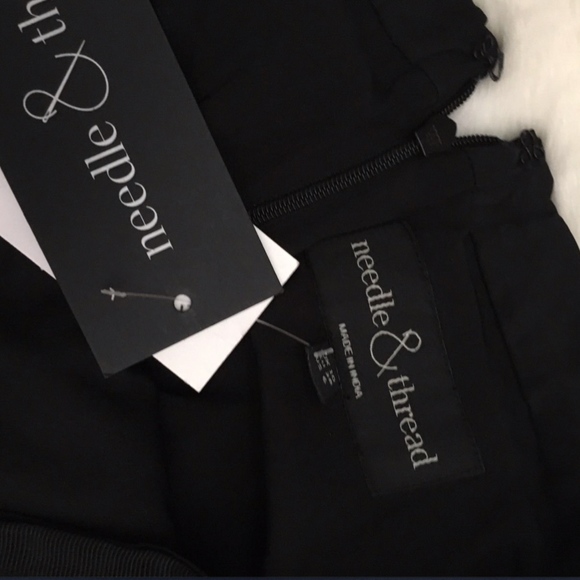 NWT! Needle & Thread 'Pandora' Satin‎ Ball Skirt Black [SZ 6 ] #e75 - Picture 4 of 10